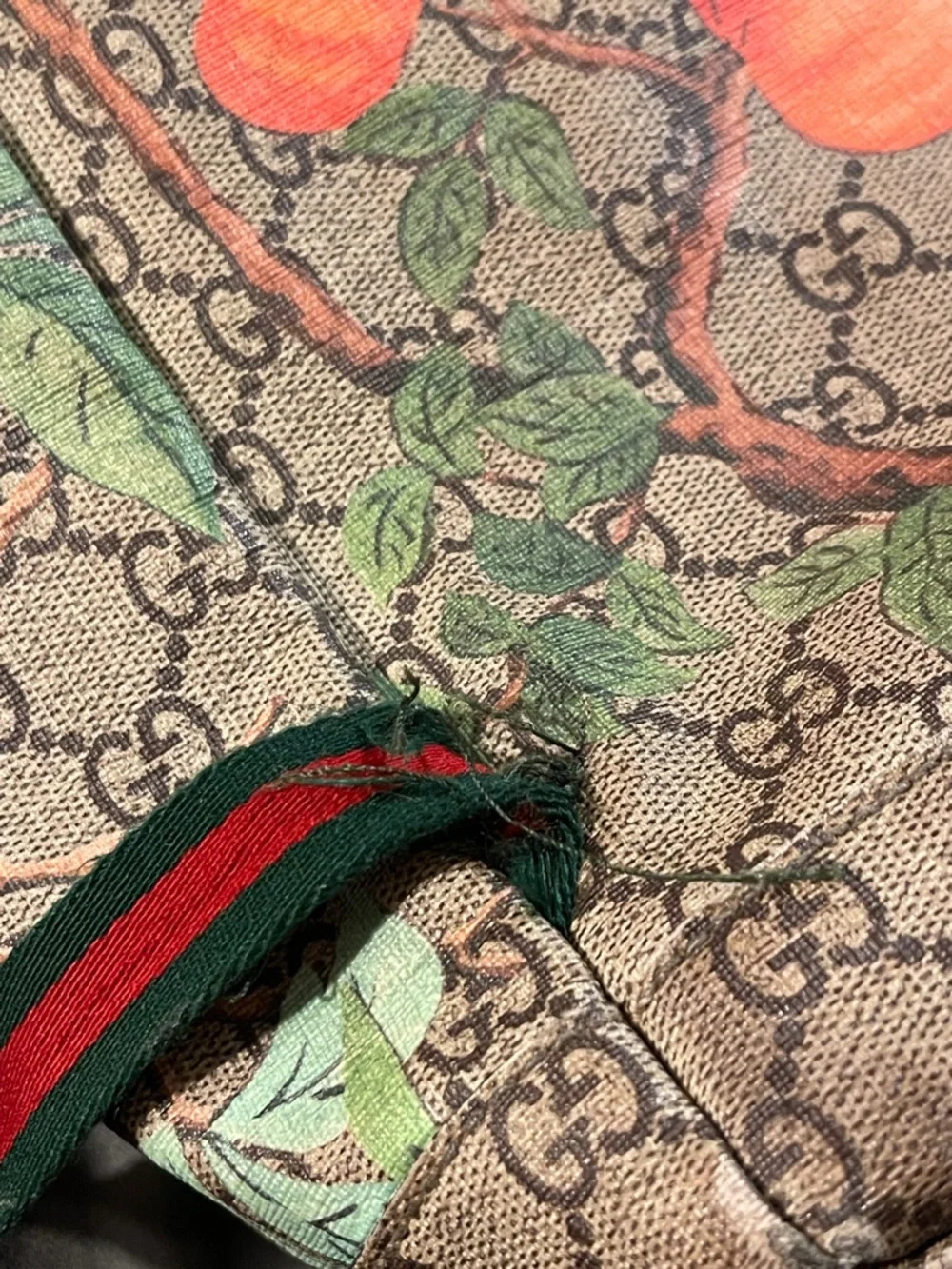 Gucci 405019 GG logo PVC Supreme flower printing canvas backpack - Picture 6 of 6